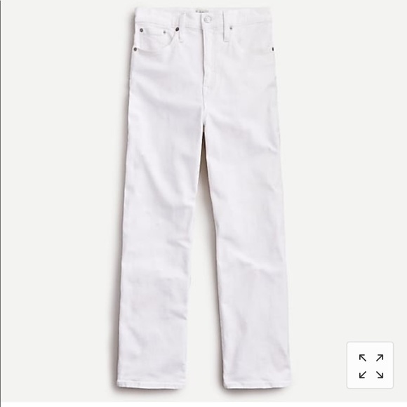 J. Crew Petite slim wide-leg jean in white AJ947 - Picture 2 of 4